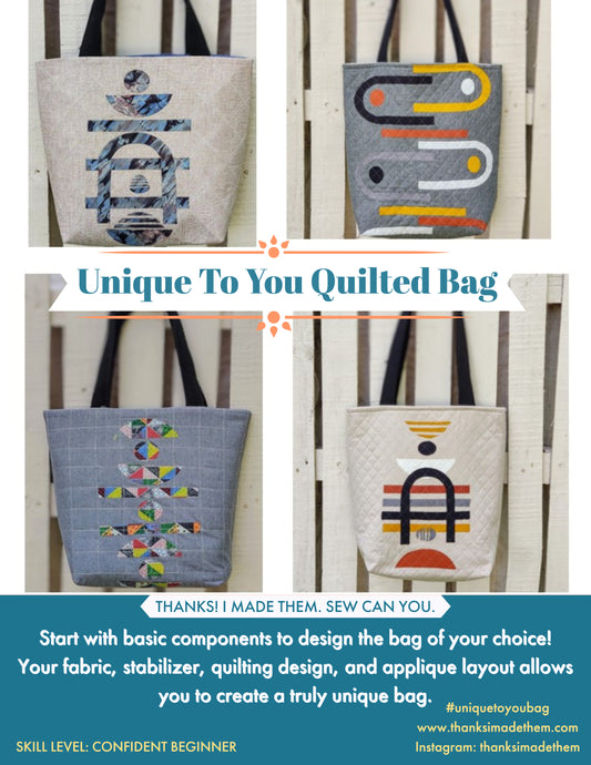 Unique to You Quilted Bag PDF Pattern
