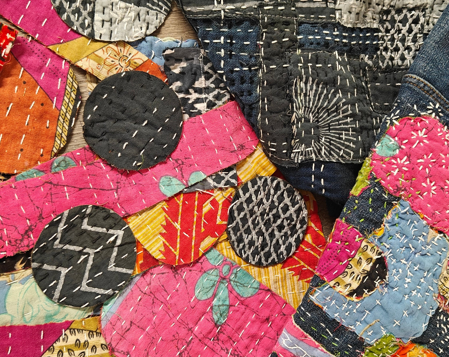 QuiltCon Scrappy Patchwork Embroidery Kits