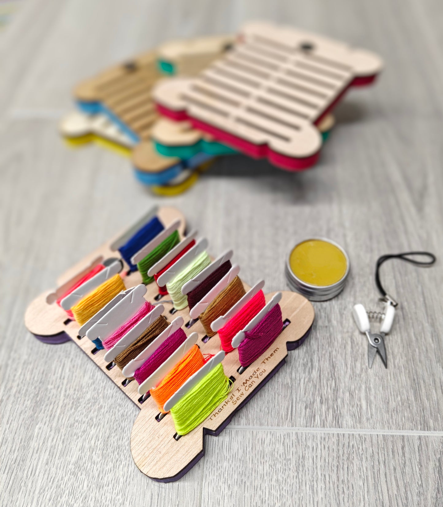 Bobbin Shaped Embroidery Floss Organizer