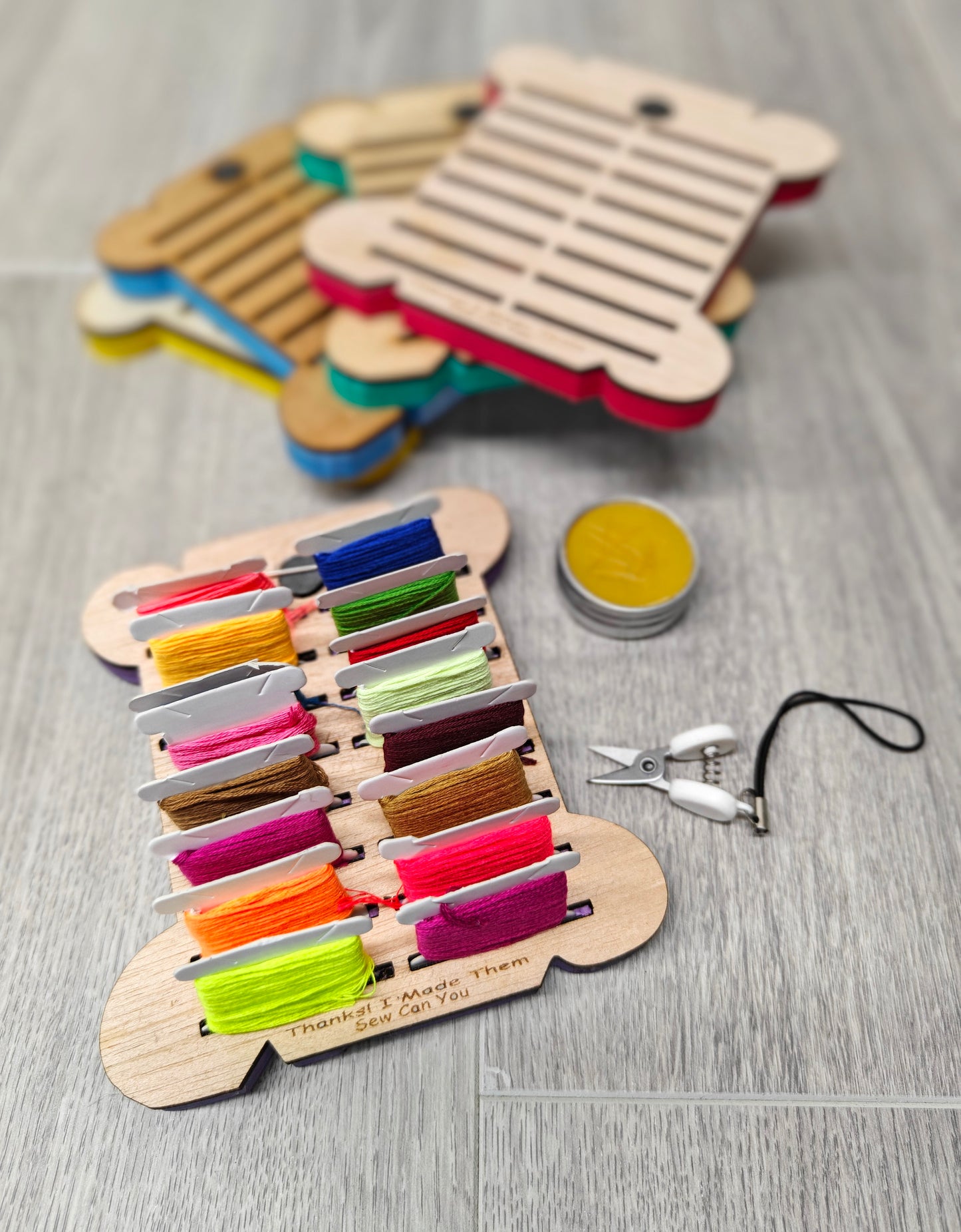 Bobbin Shaped Embroidery Floss Organizer