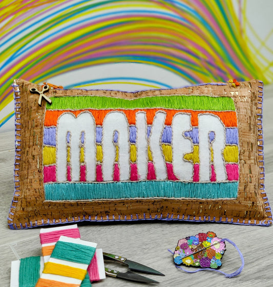 Embroidered "MAKER" Pouch Kit