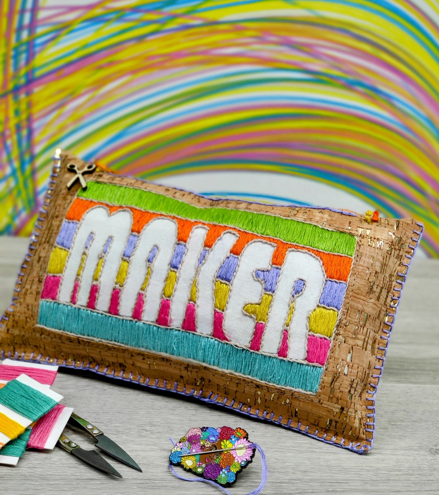Embroidered "MAKER" Pouch Kit