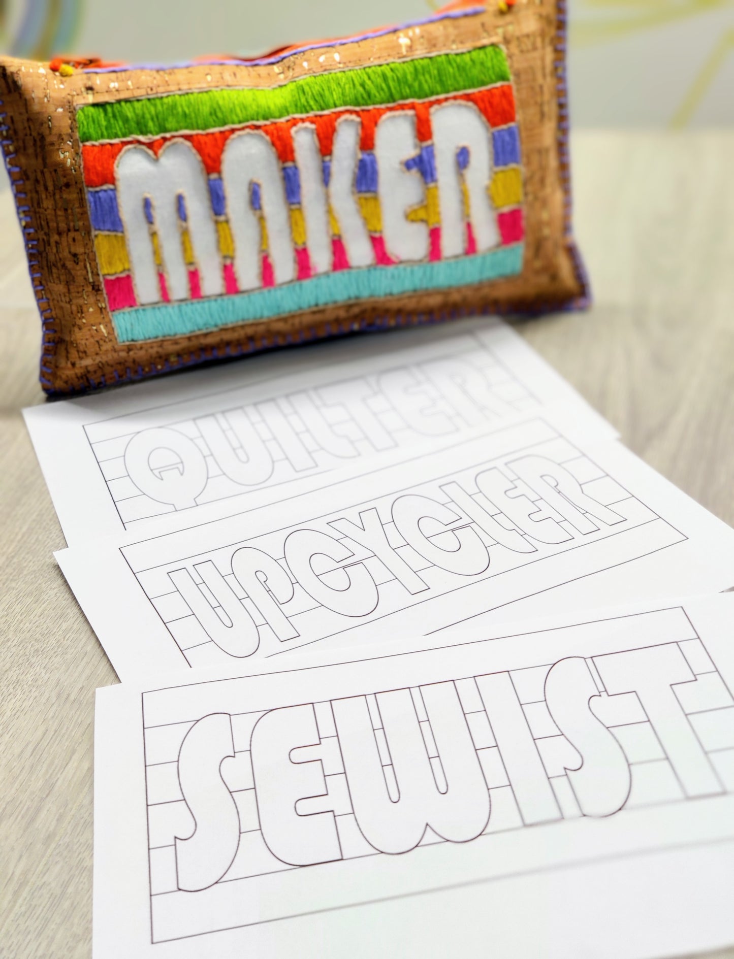 Embroidered "MAKER" Pouch Kit