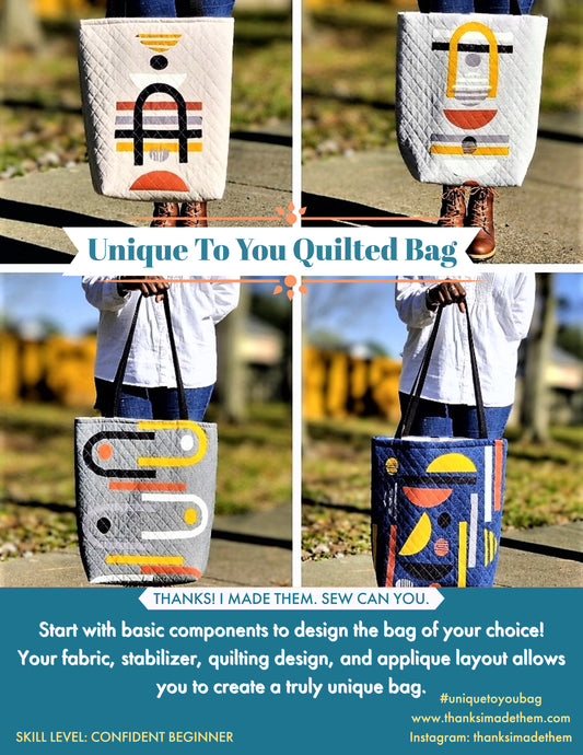 Unique to You Quilted Bag PDF Pattern