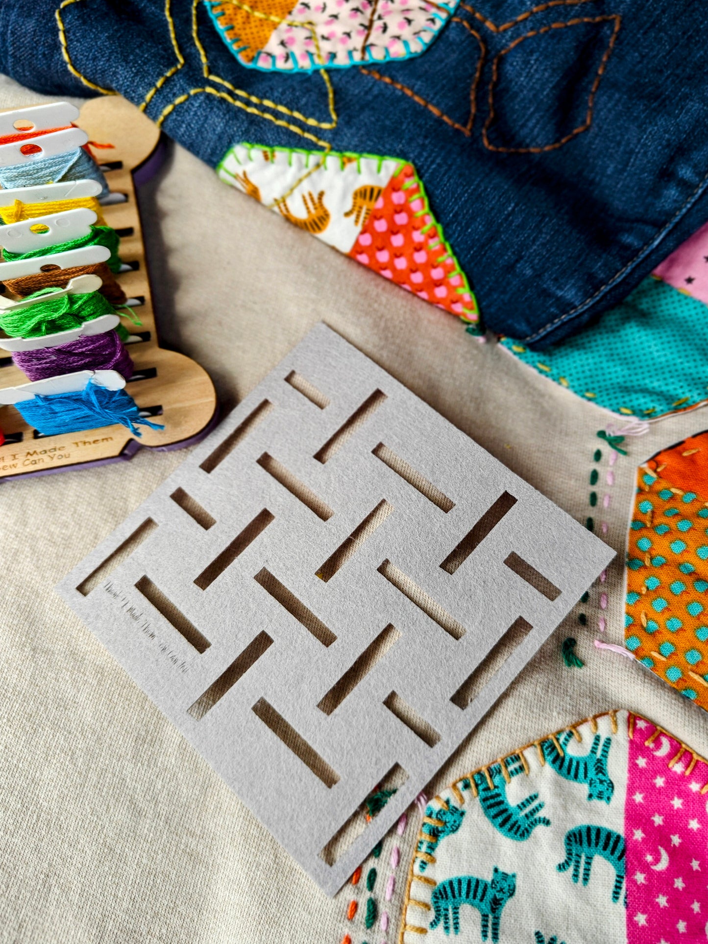 Felt stencils for Sashiko and Visible Mending