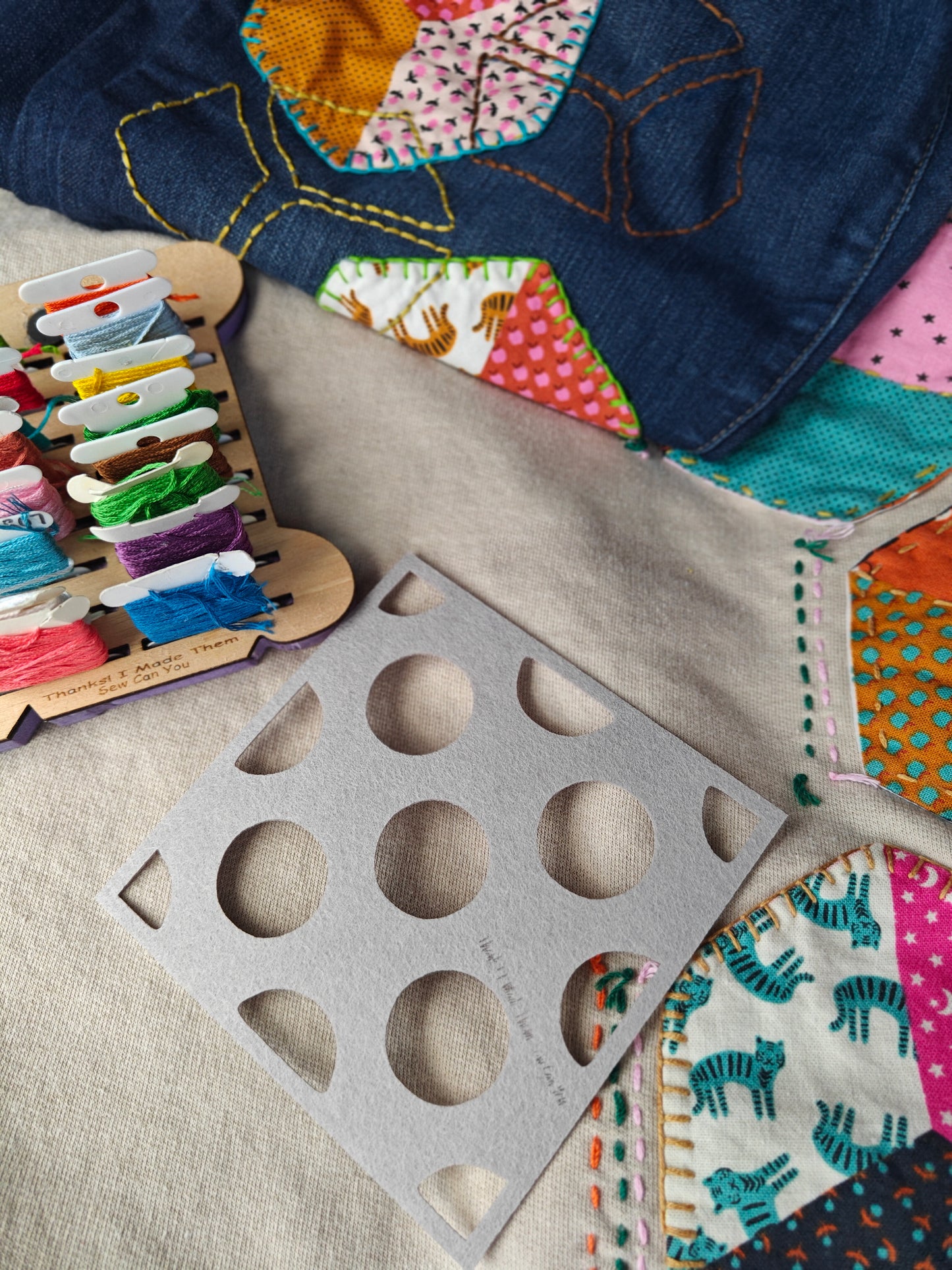 Felt stencils for Sashiko and Visible Mending