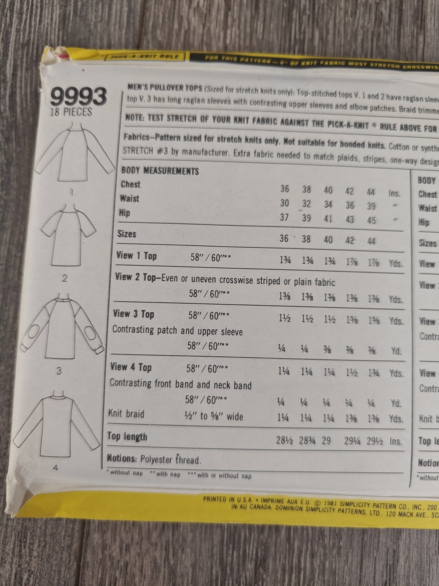 Simplicity 9993 Men's John Weitz