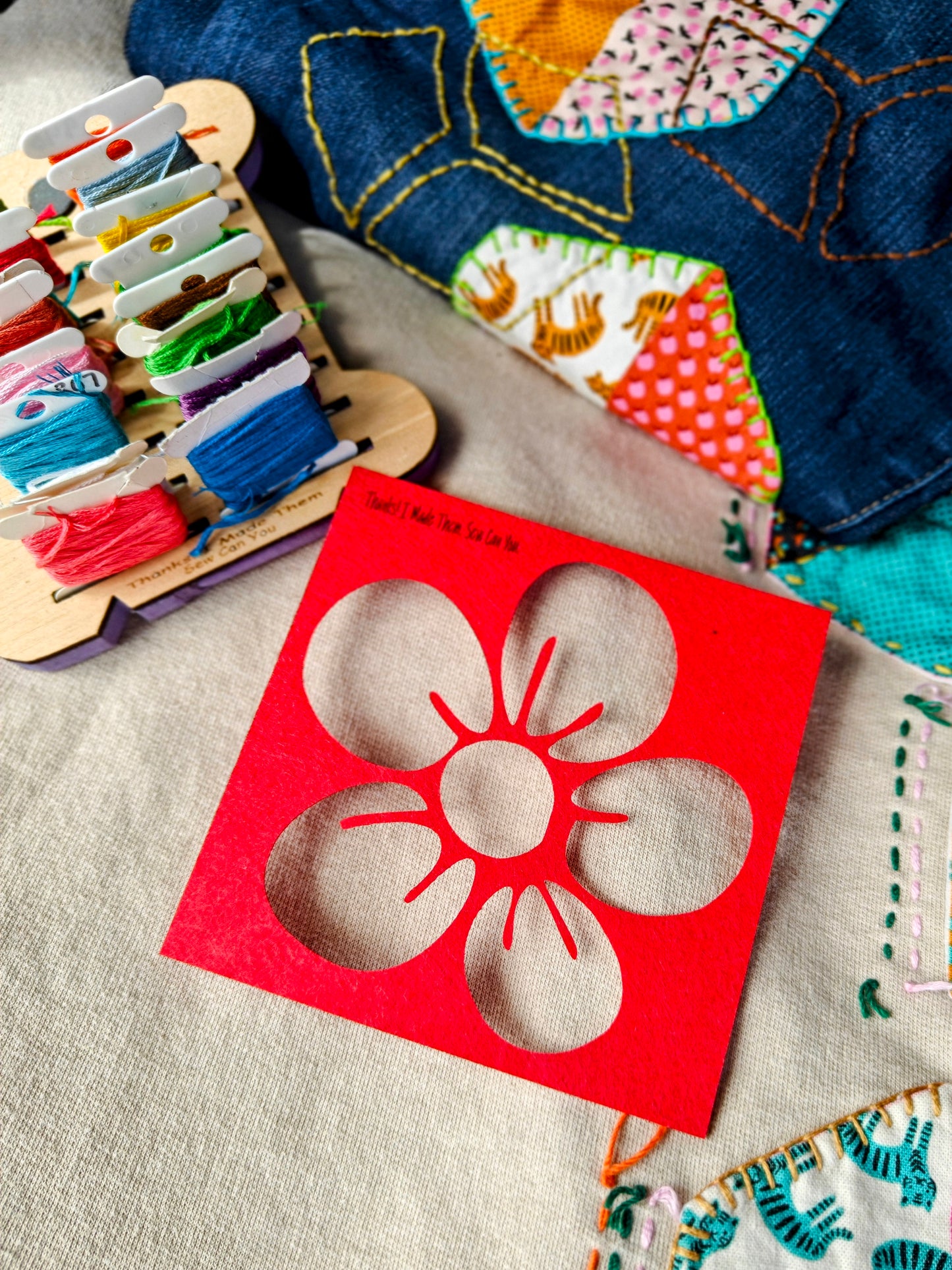 Felt stencils for Sashiko and Visible Mending