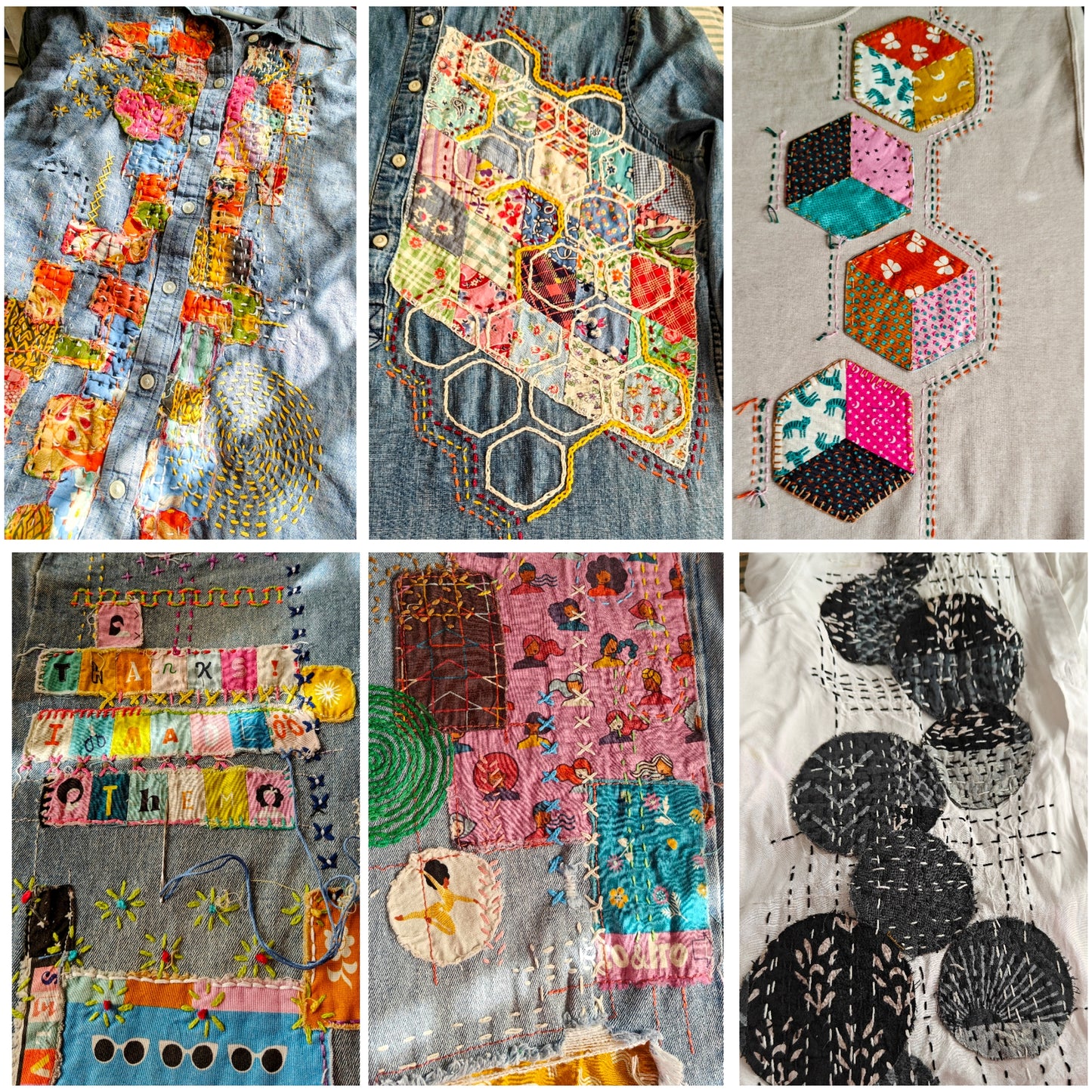 Felt stencils for Sashiko and Visible Mending