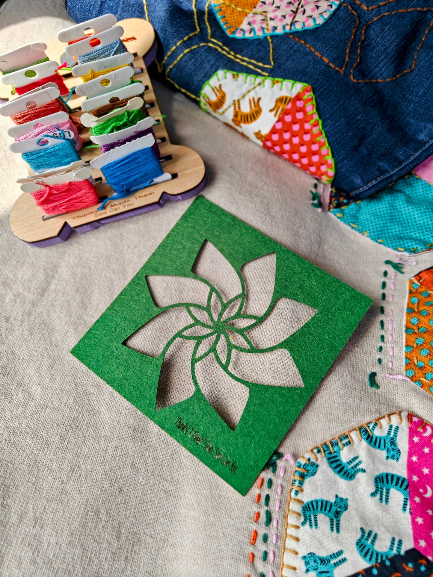 Felt stencils for Sashiko and Visible Mending