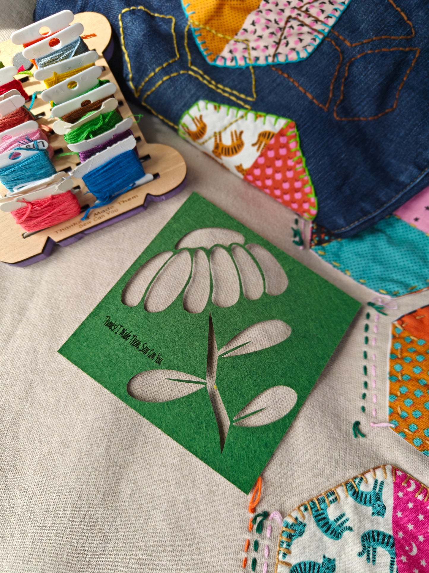 Felt stencils for Sashiko and Visible Mending