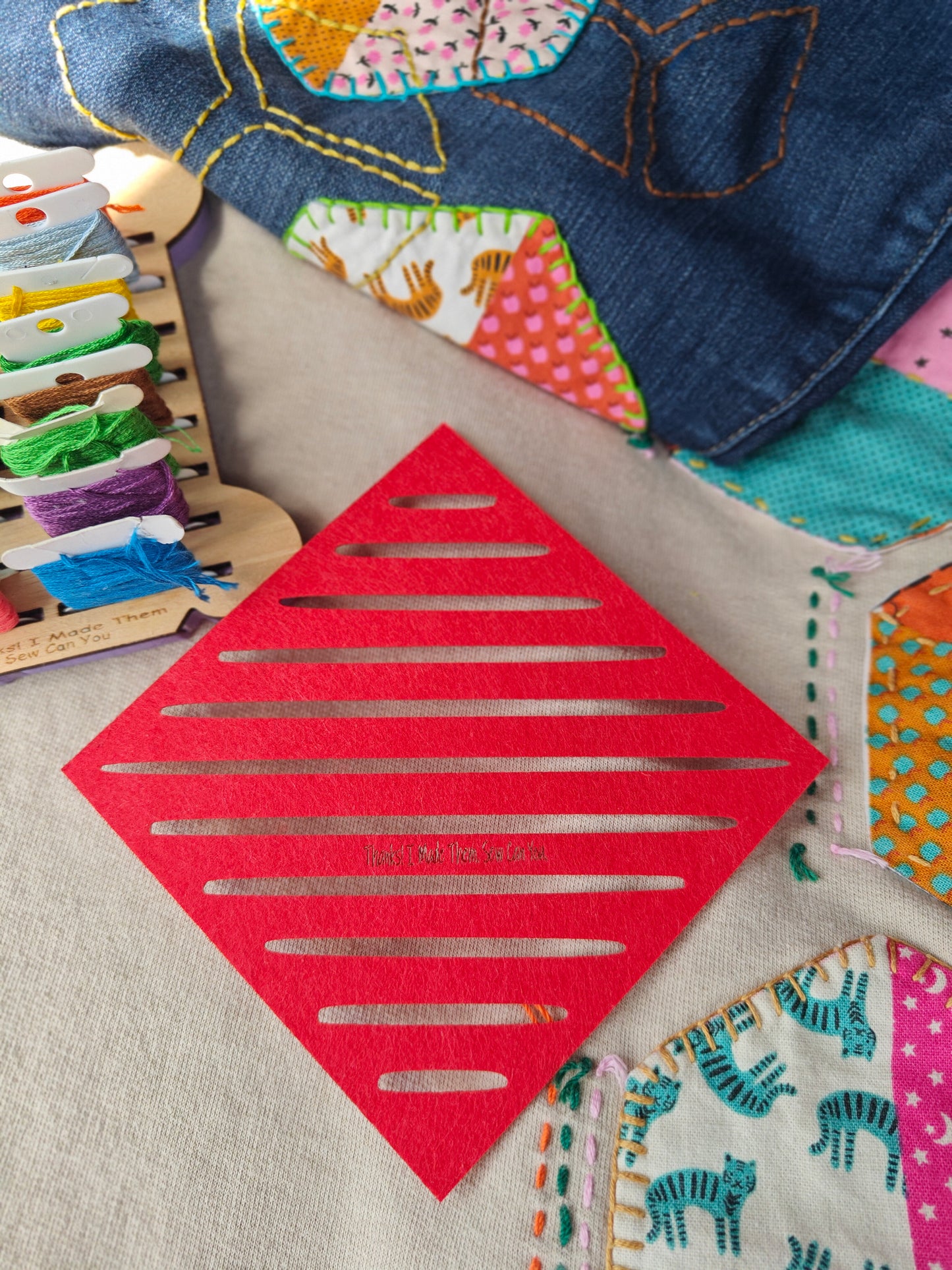 Felt stencils for Sashiko and Visible Mending