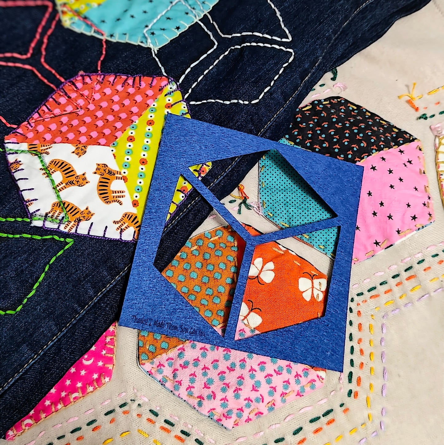 Felt stencils for Sashiko and Visible Mending
