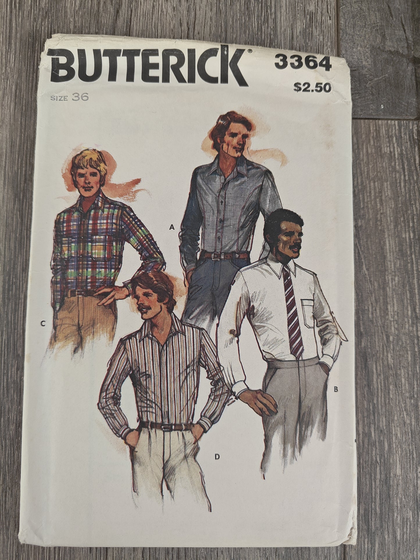 Butterick 3364 size 34 Men's Pattern