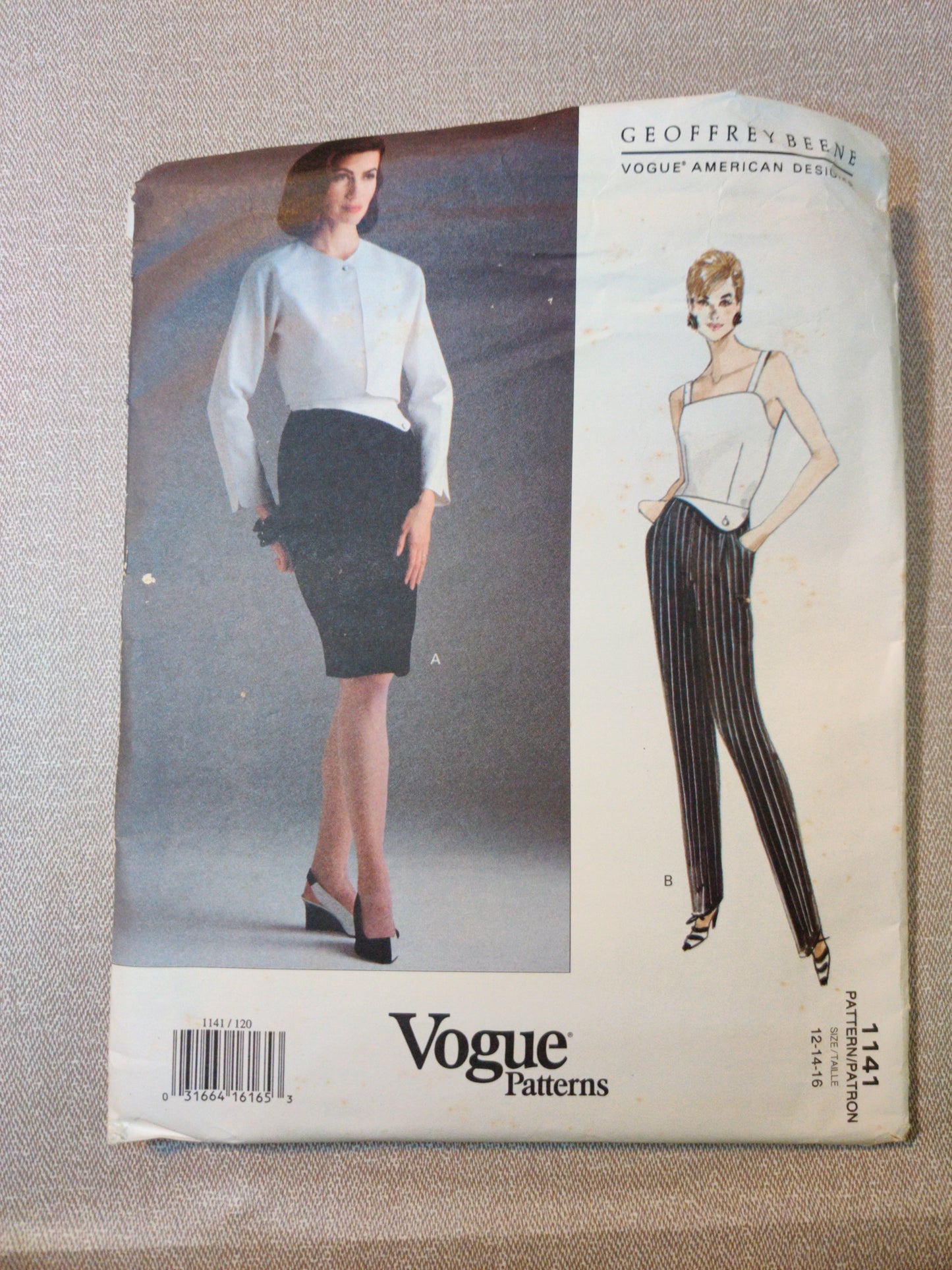 Vogue 1141 Size 12-14-16 Geoffrey Beene