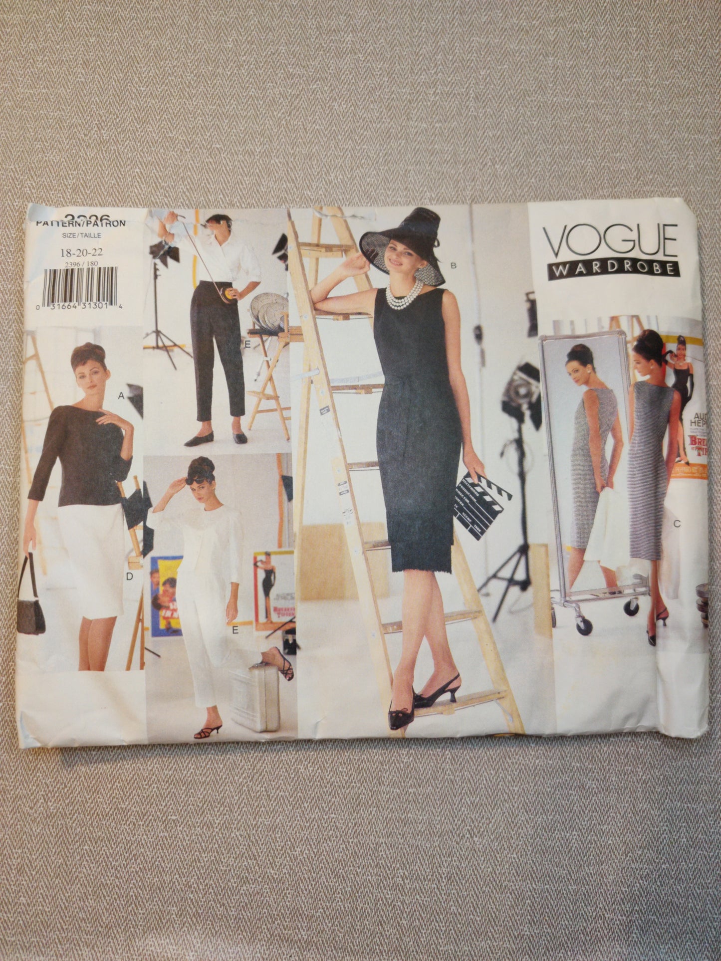 Vogue 2396 size 18-20-22 Audrey Hepburn inspired wardrobe