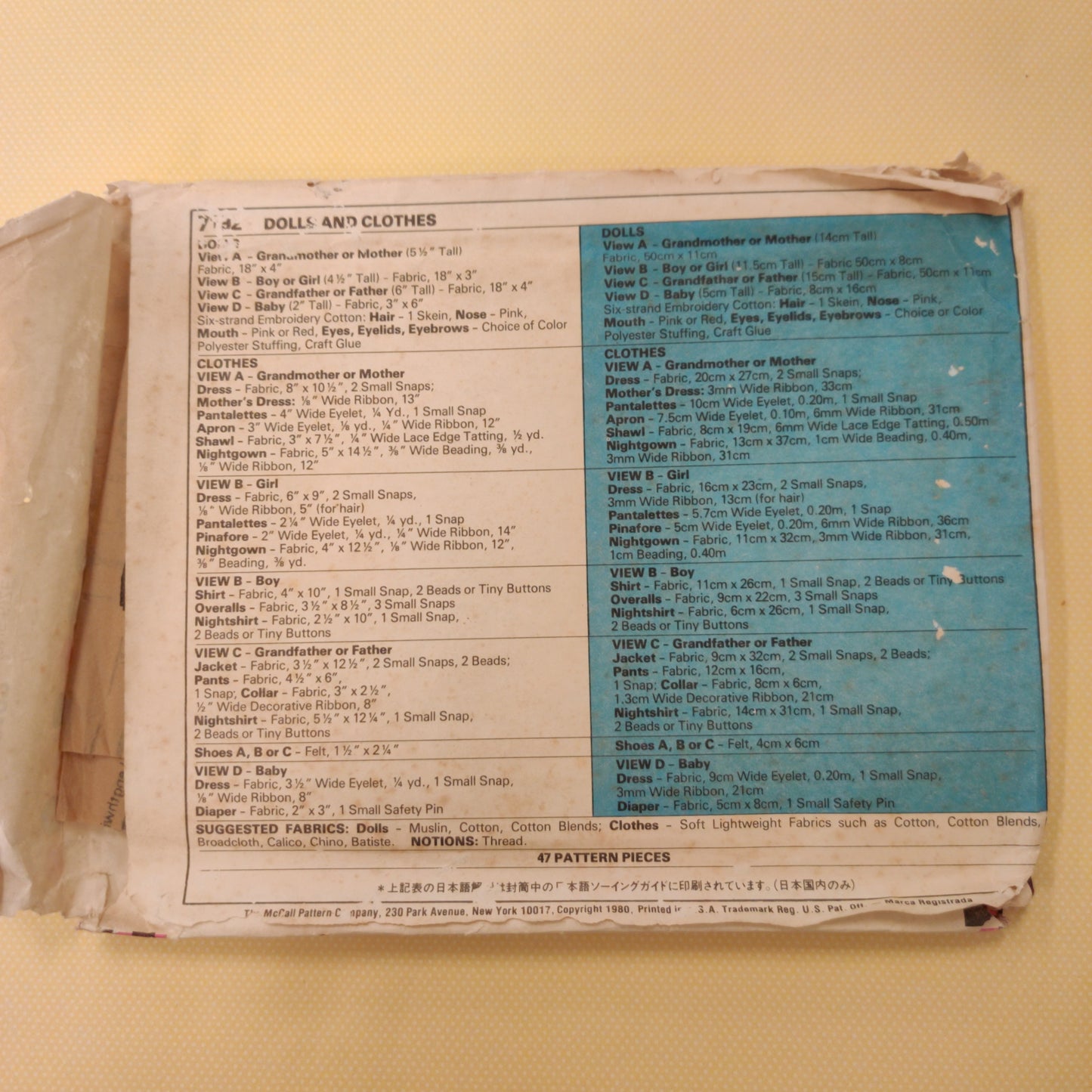 Butterick Dolls and Clothes