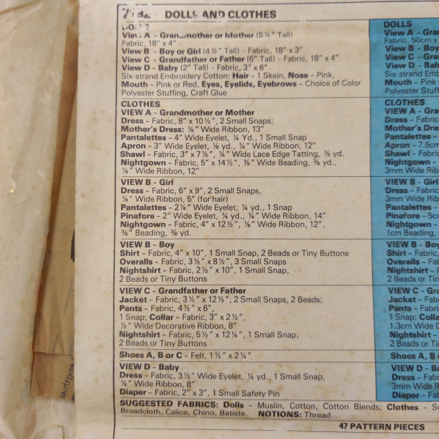 Butterick Dolls and Clothes