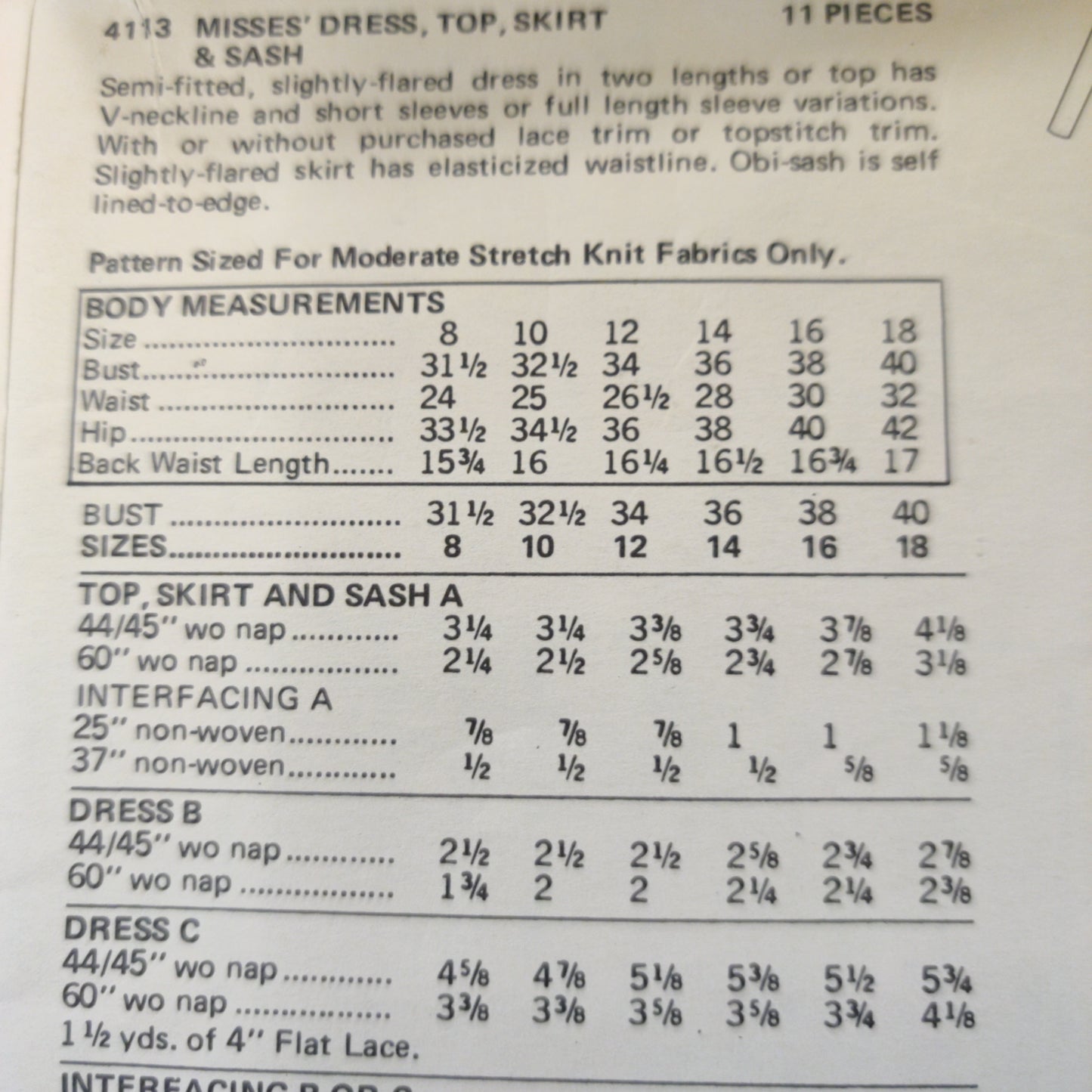Butterick 4113 Size 8