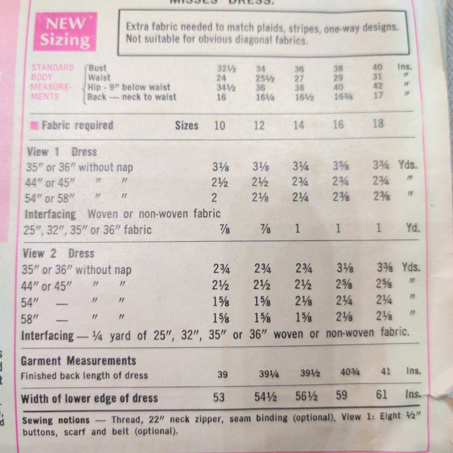 Simplicity 8491 Size 14 Bust 36