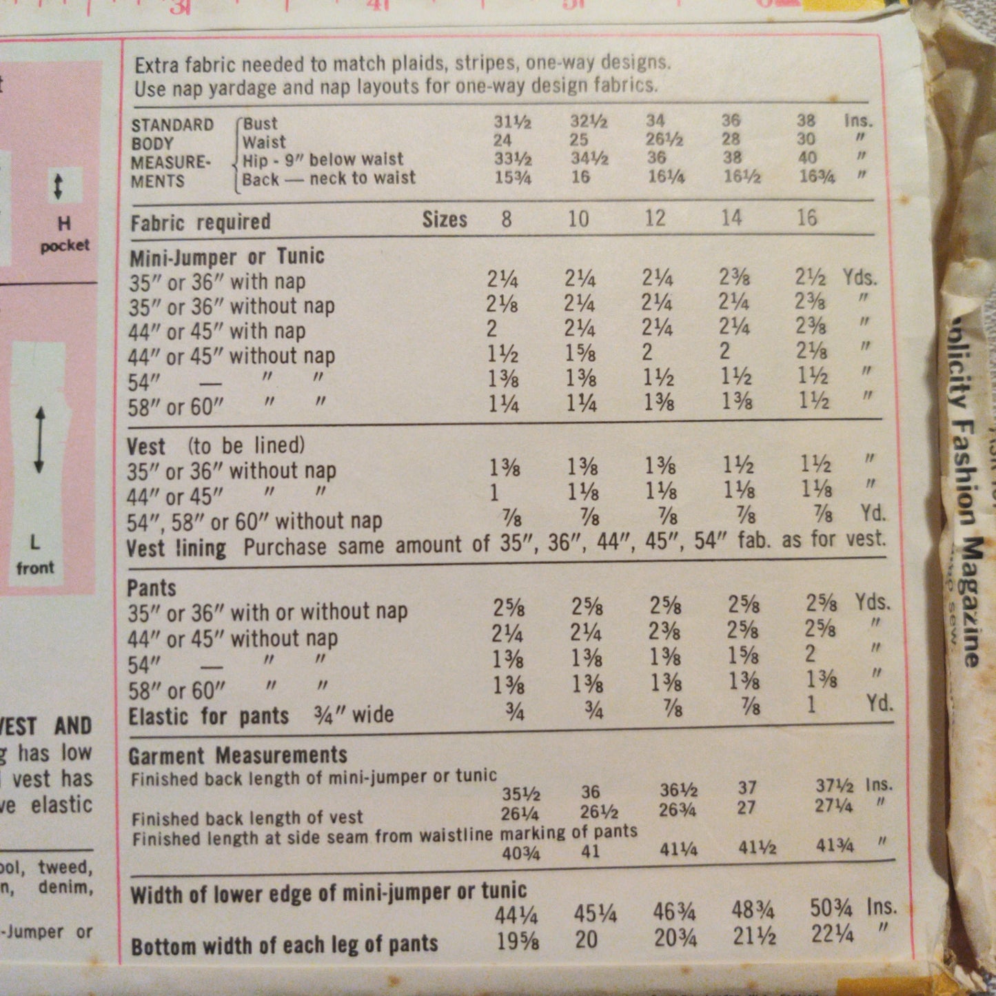 Simplicity 5192 Size 14 Bust 36