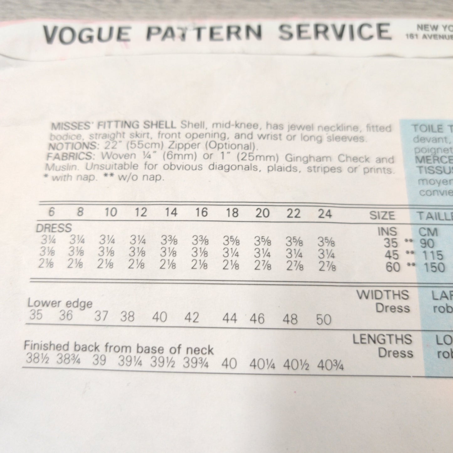 Vogue 1000 Size 18