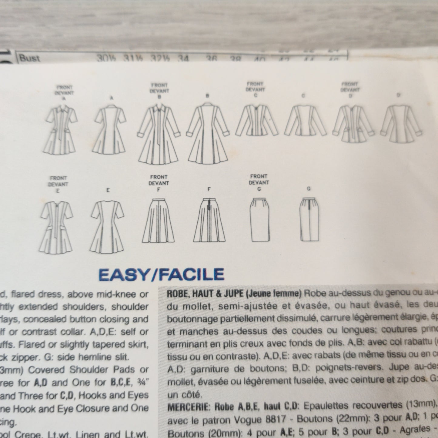 Vogue 1011 Size 14-16-18