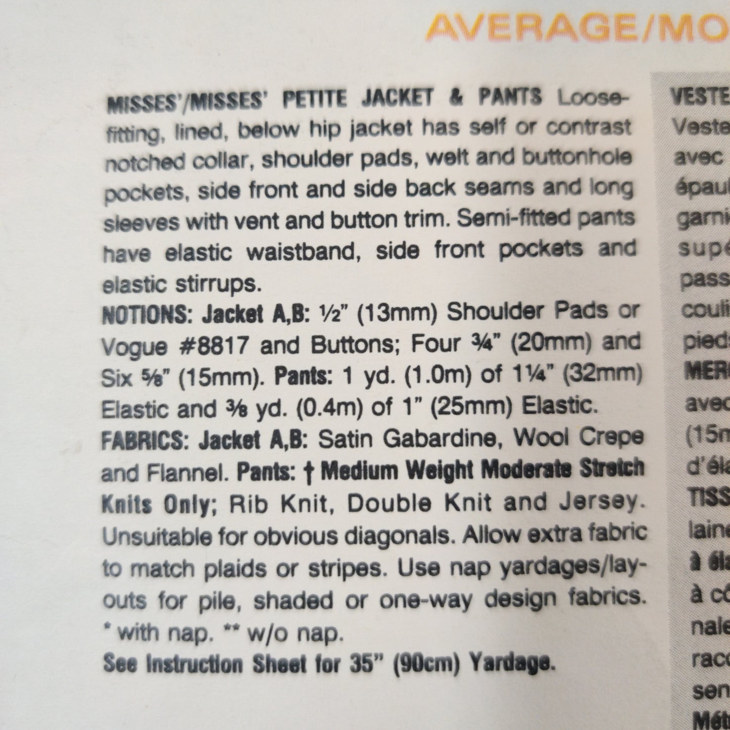 Vogue 2593 Size 14-16-18 DKNY