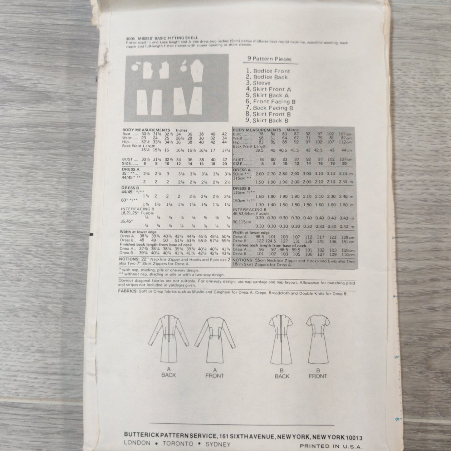 Butterick 3006 Size 6