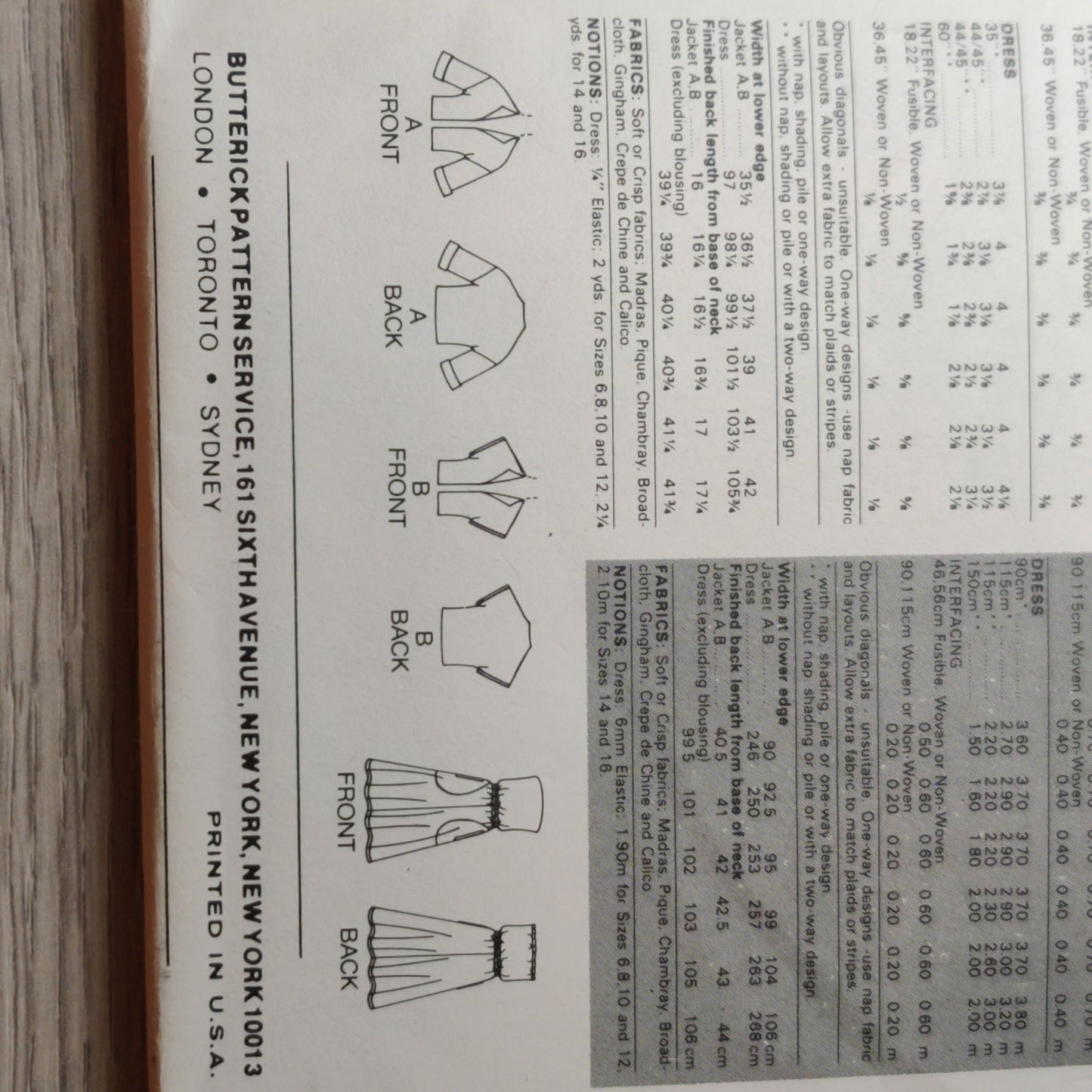 Butterick 3793 Size 6