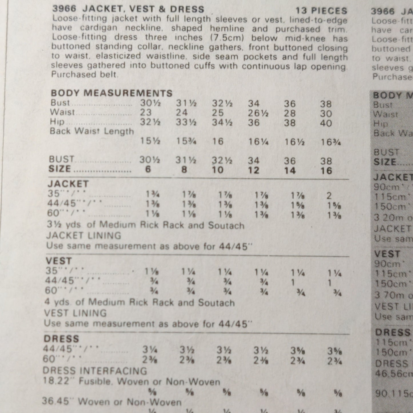 Butterick 3966 Size 6