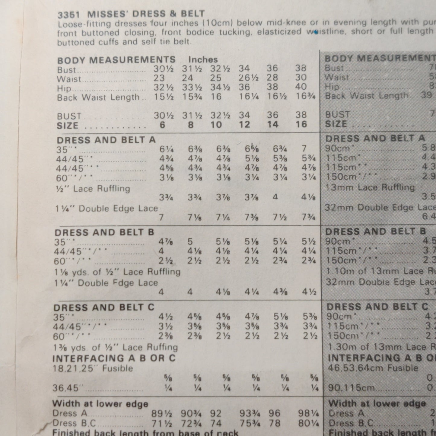Butterick 3351 Size 6