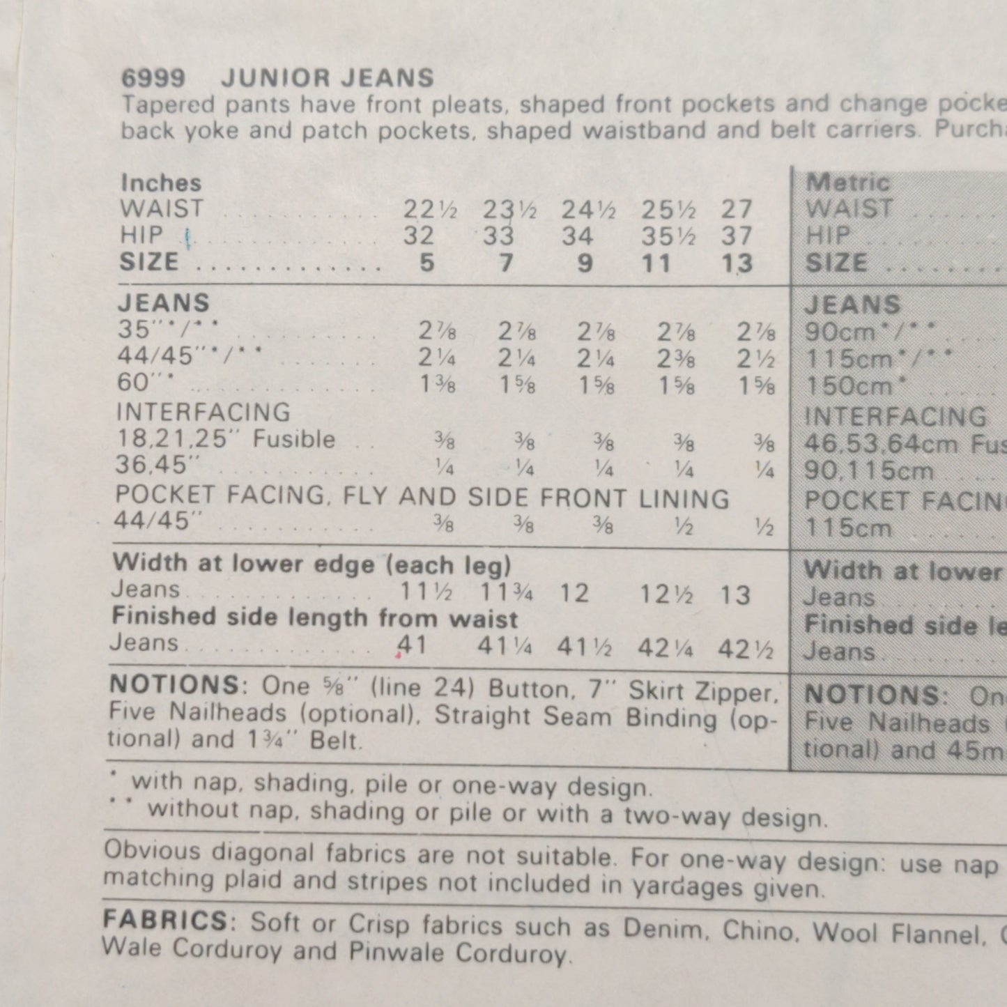 Butterick 6999 Size 7