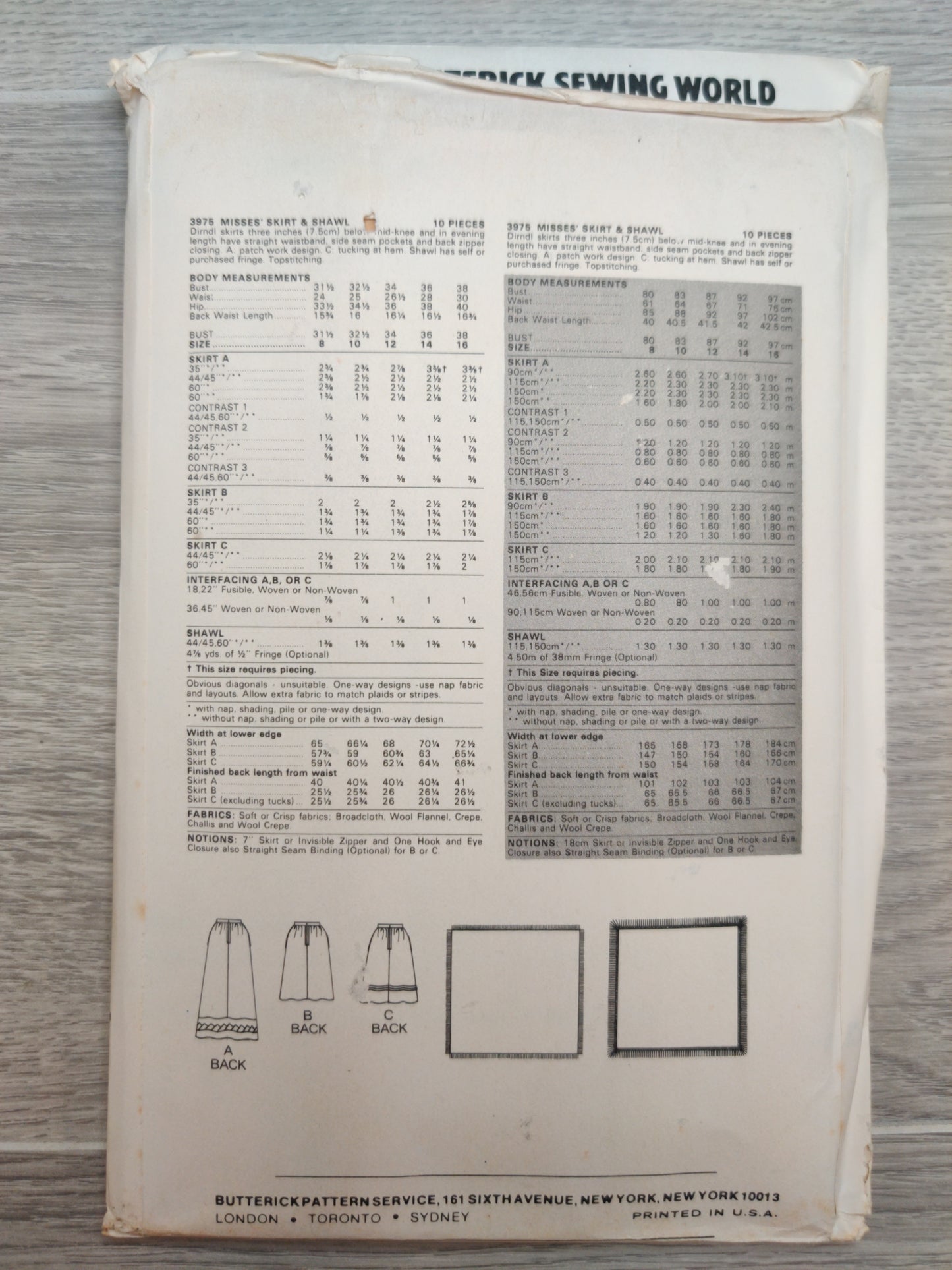 Butterick 3975 Size 8