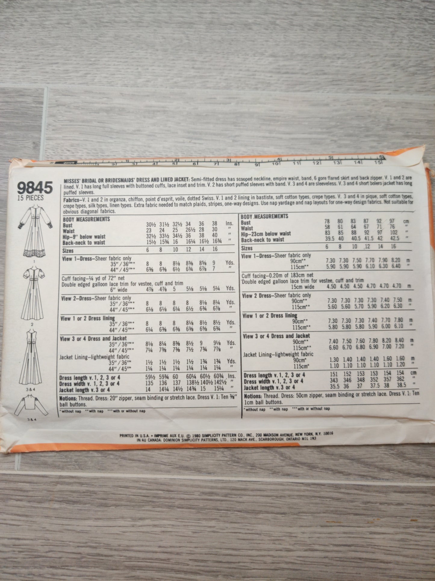 Simplicity 9845 Size 10