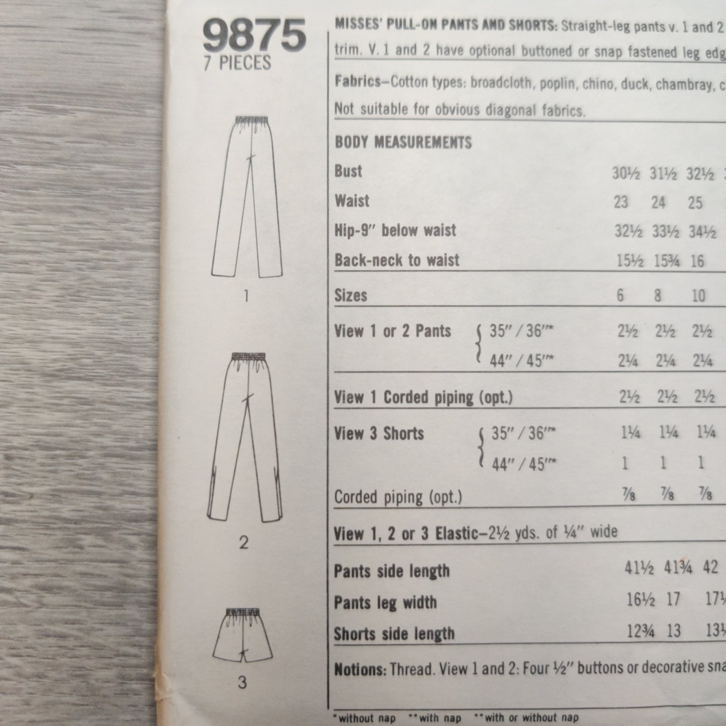 Simplicity 9875 Size 6&8