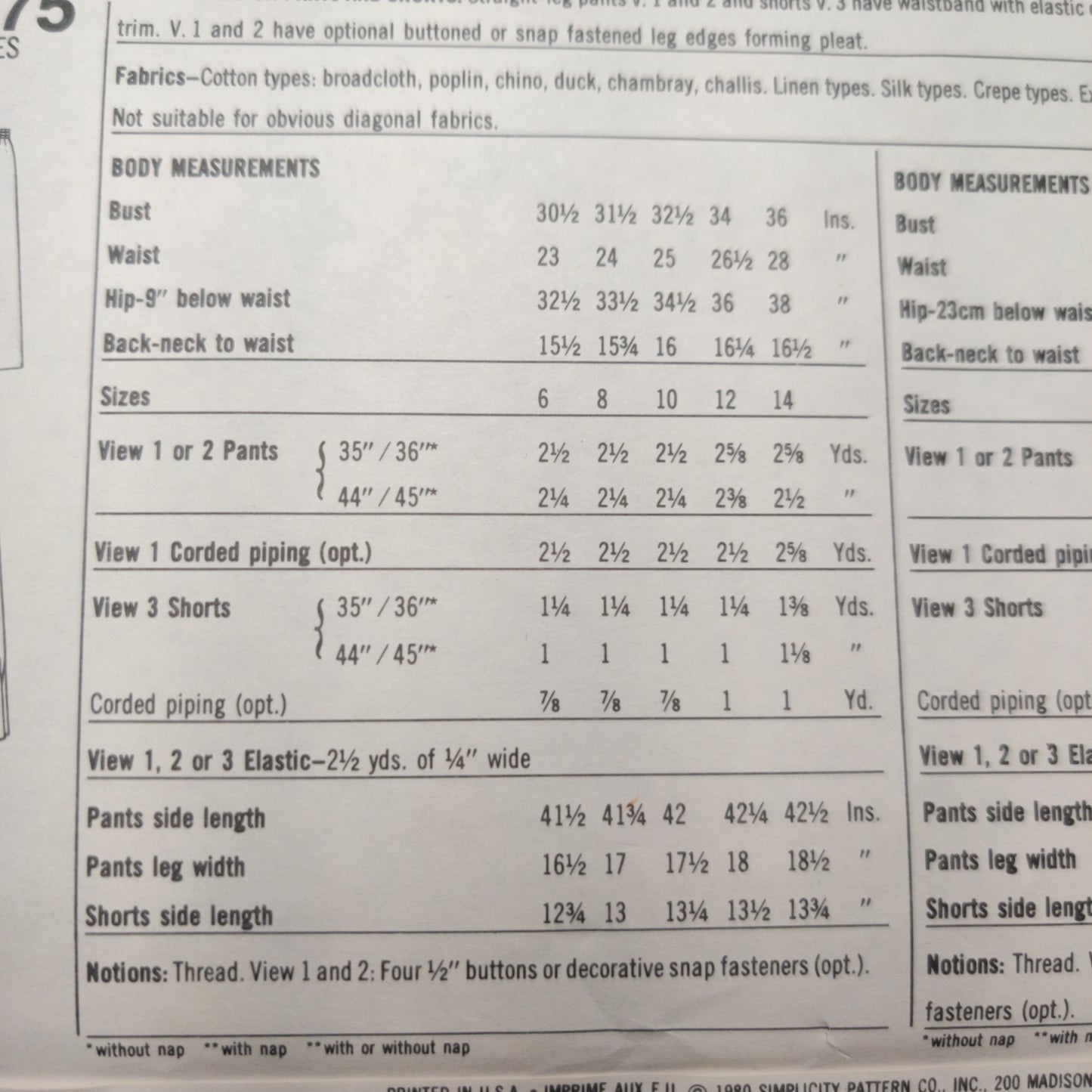 Simplicity 9875 Size 6&8