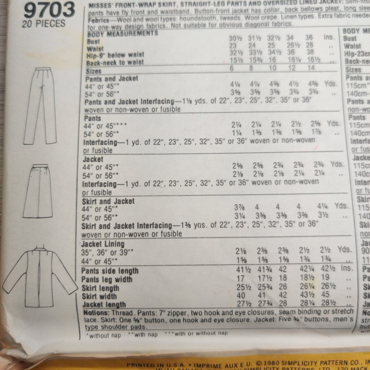 Simplicity 9703 Size 6&8