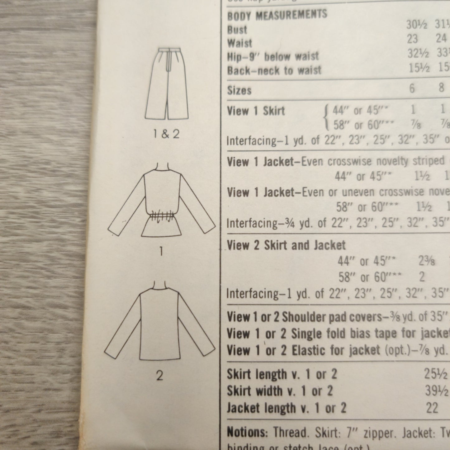 Simplicity 9645 Size 6&8