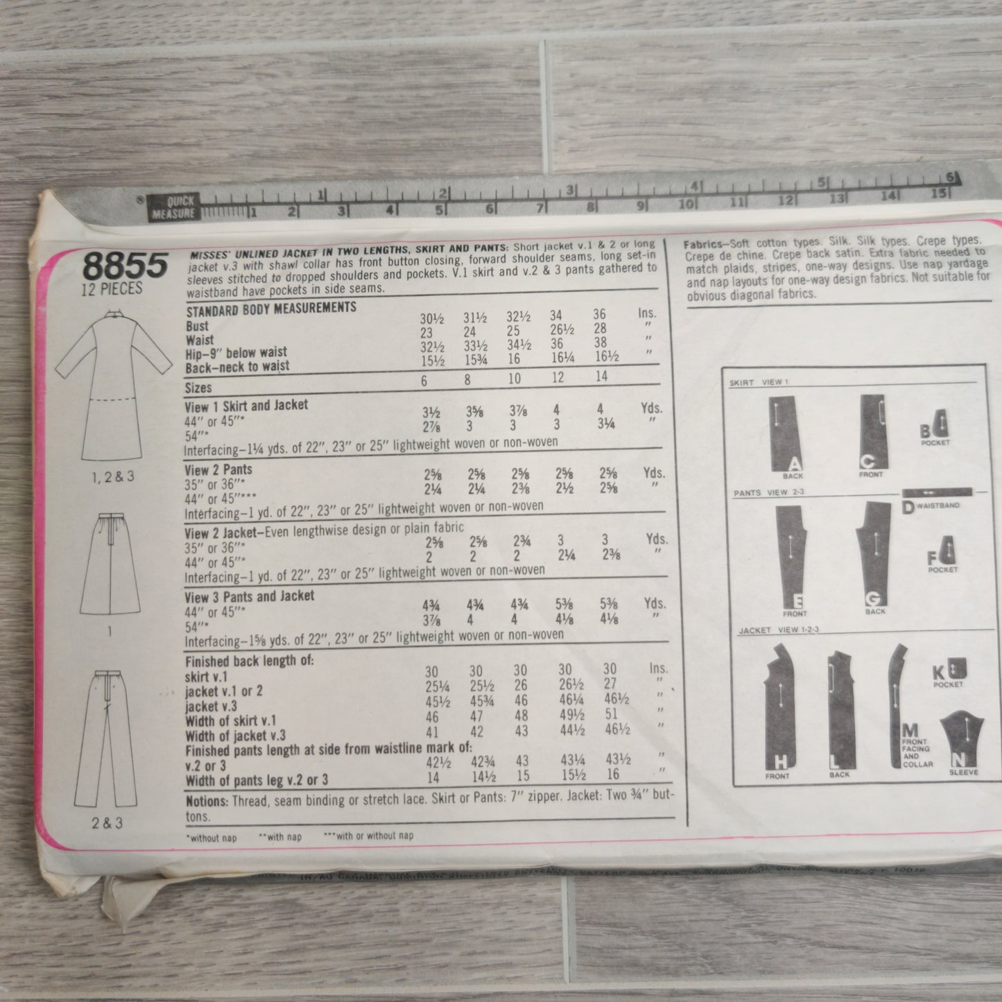 Simplicity 8855 Size 6&8