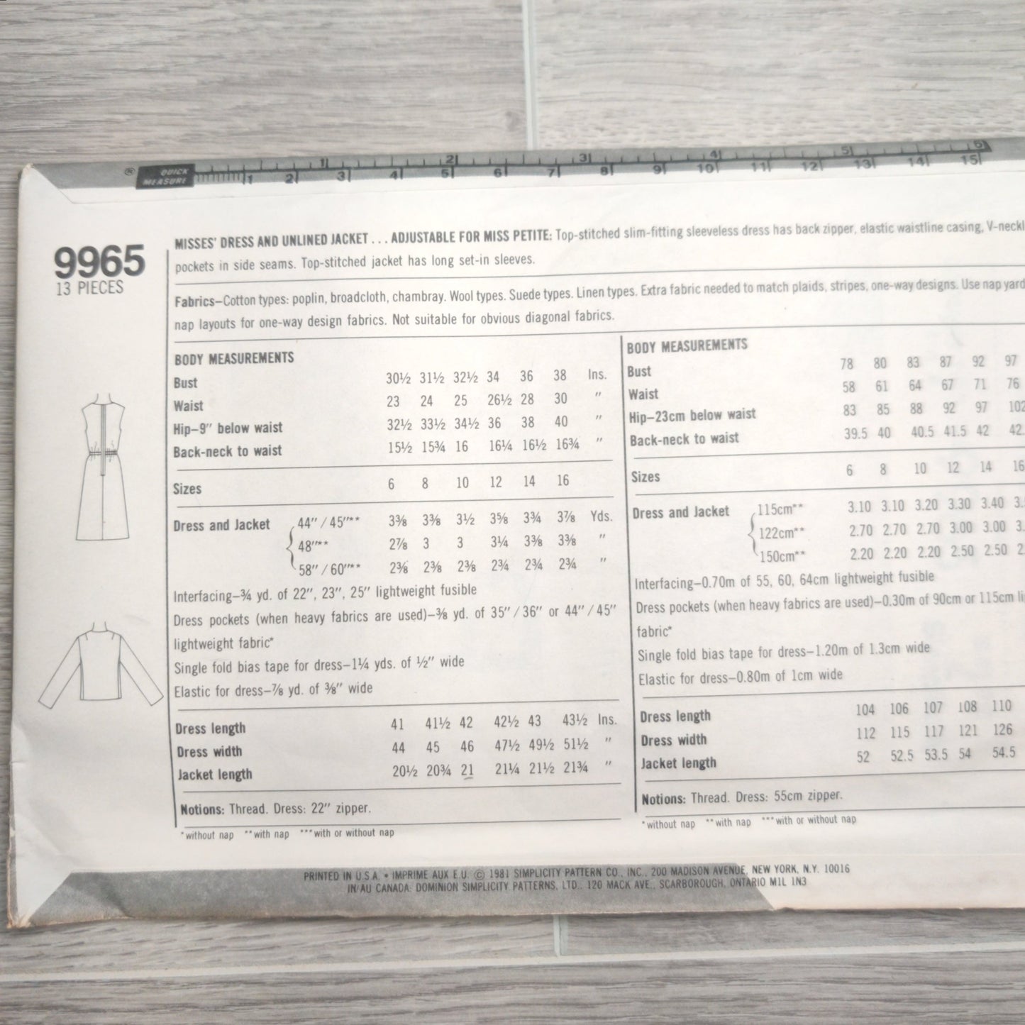 Simplicity 9965 Size 6&8