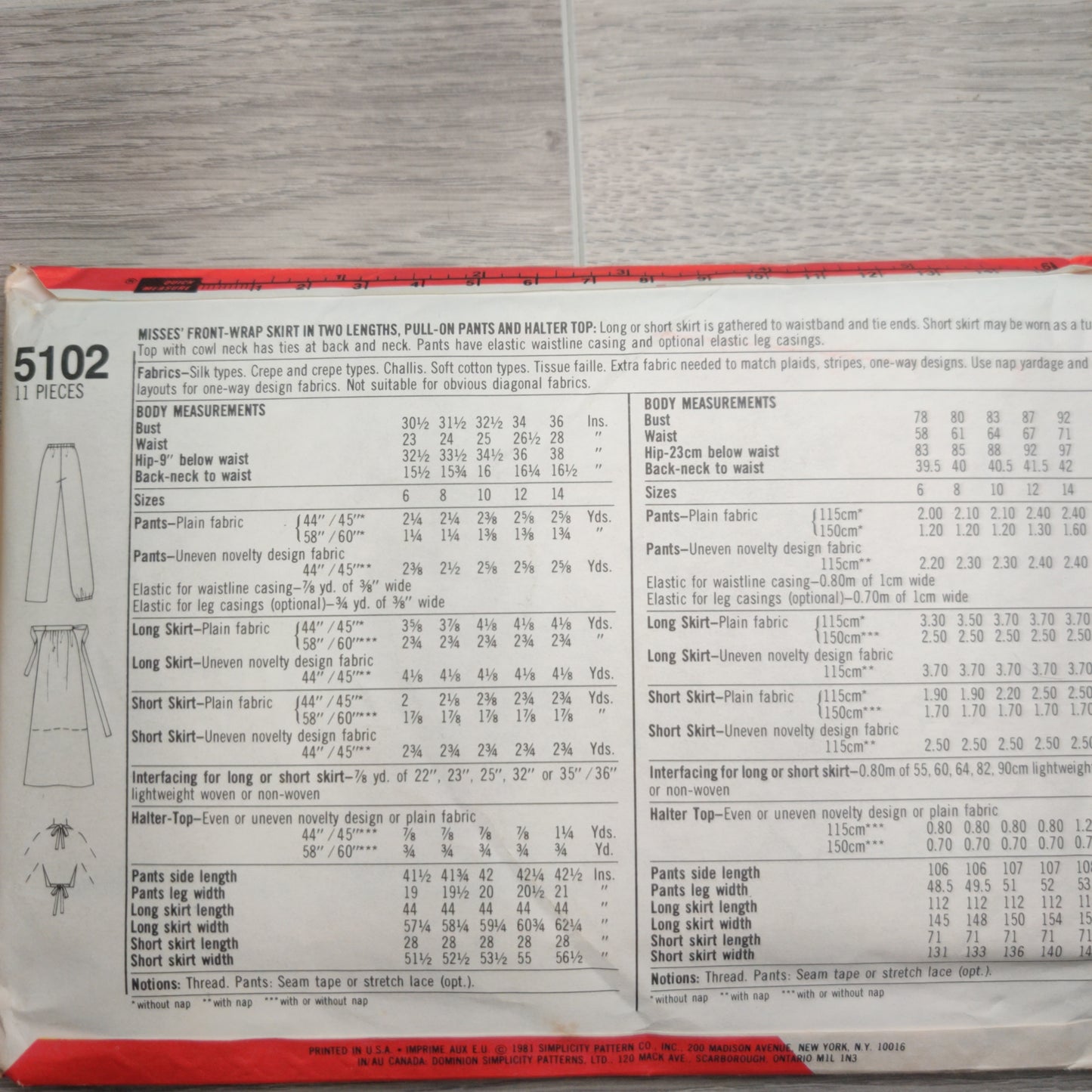 Simplicity 5102 Size 6&8