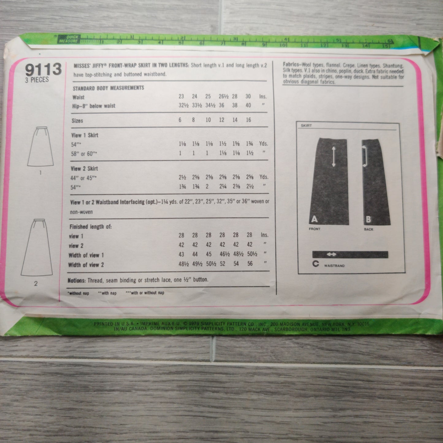 Simplicity 9113 Size 6&8