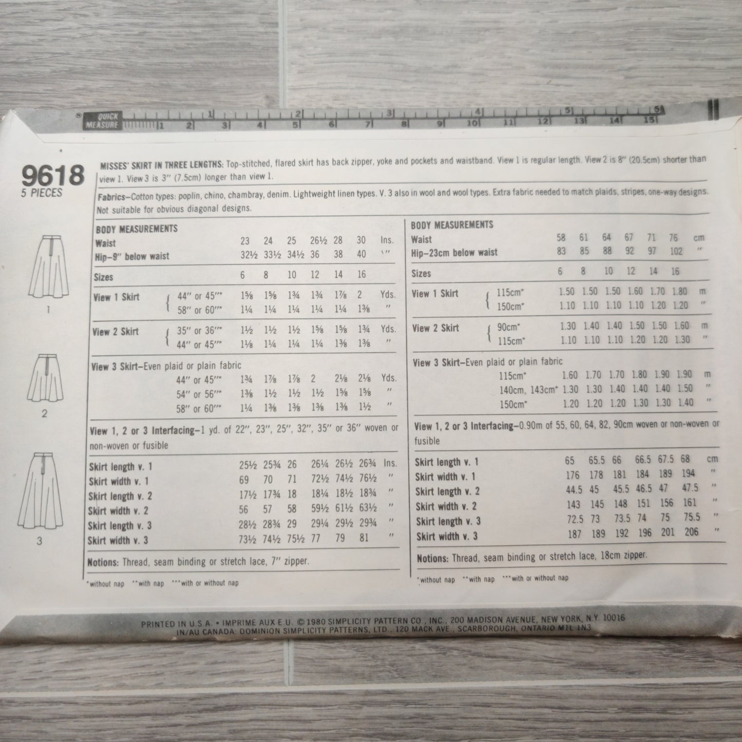 Simplicity 9618 Size 6&8