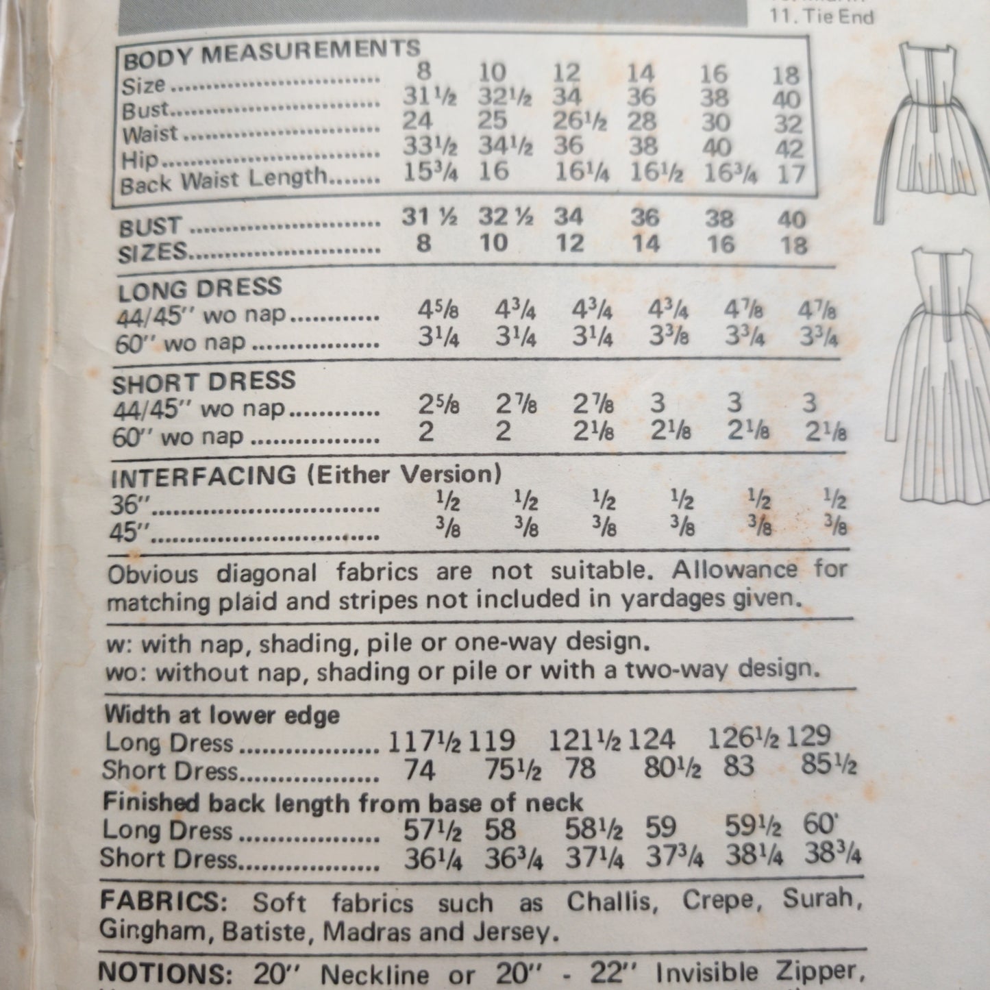 Butterick 3746 Size 16 Bust 38