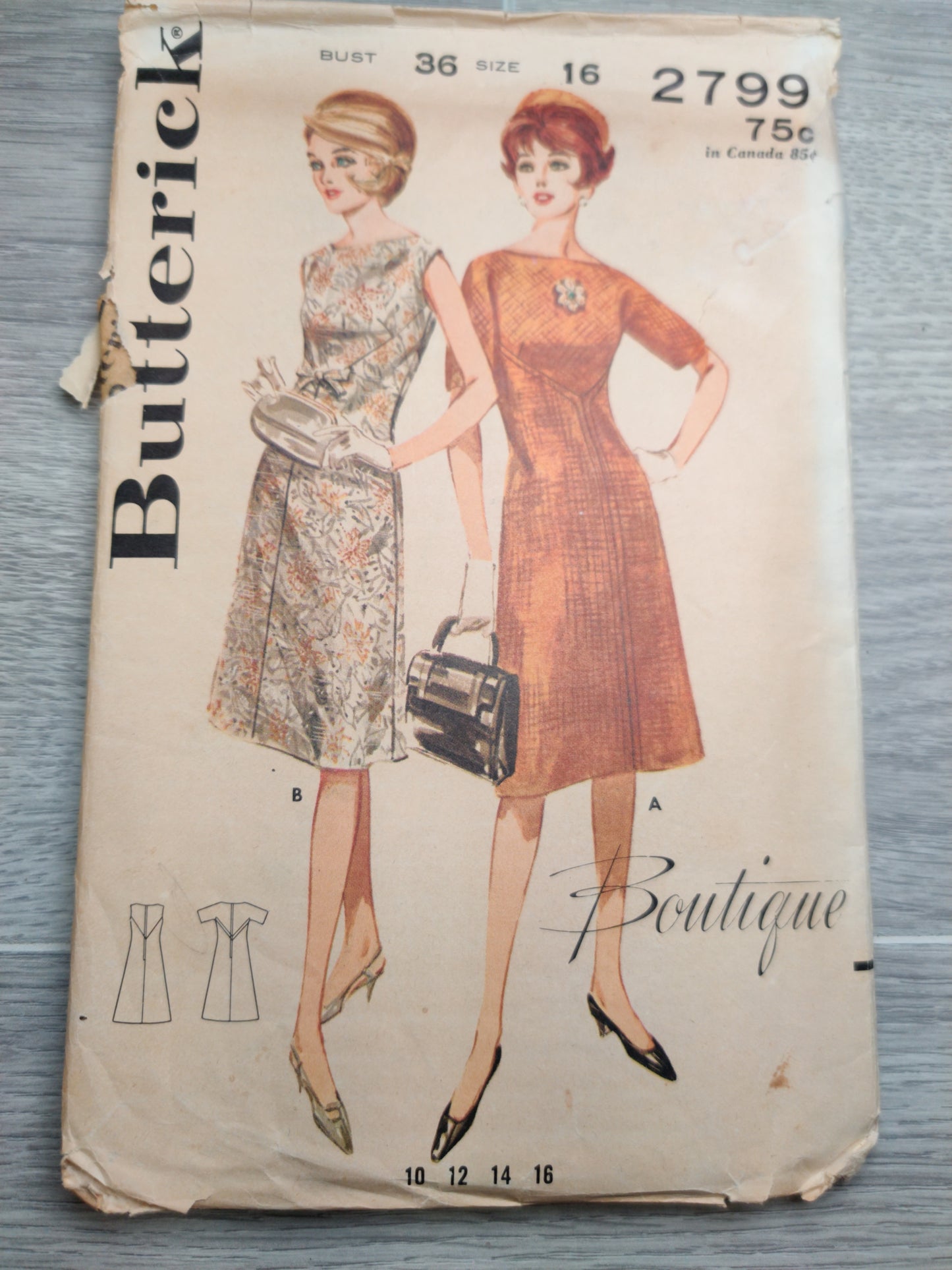 Butterick 2799 Size 16 Bust 36