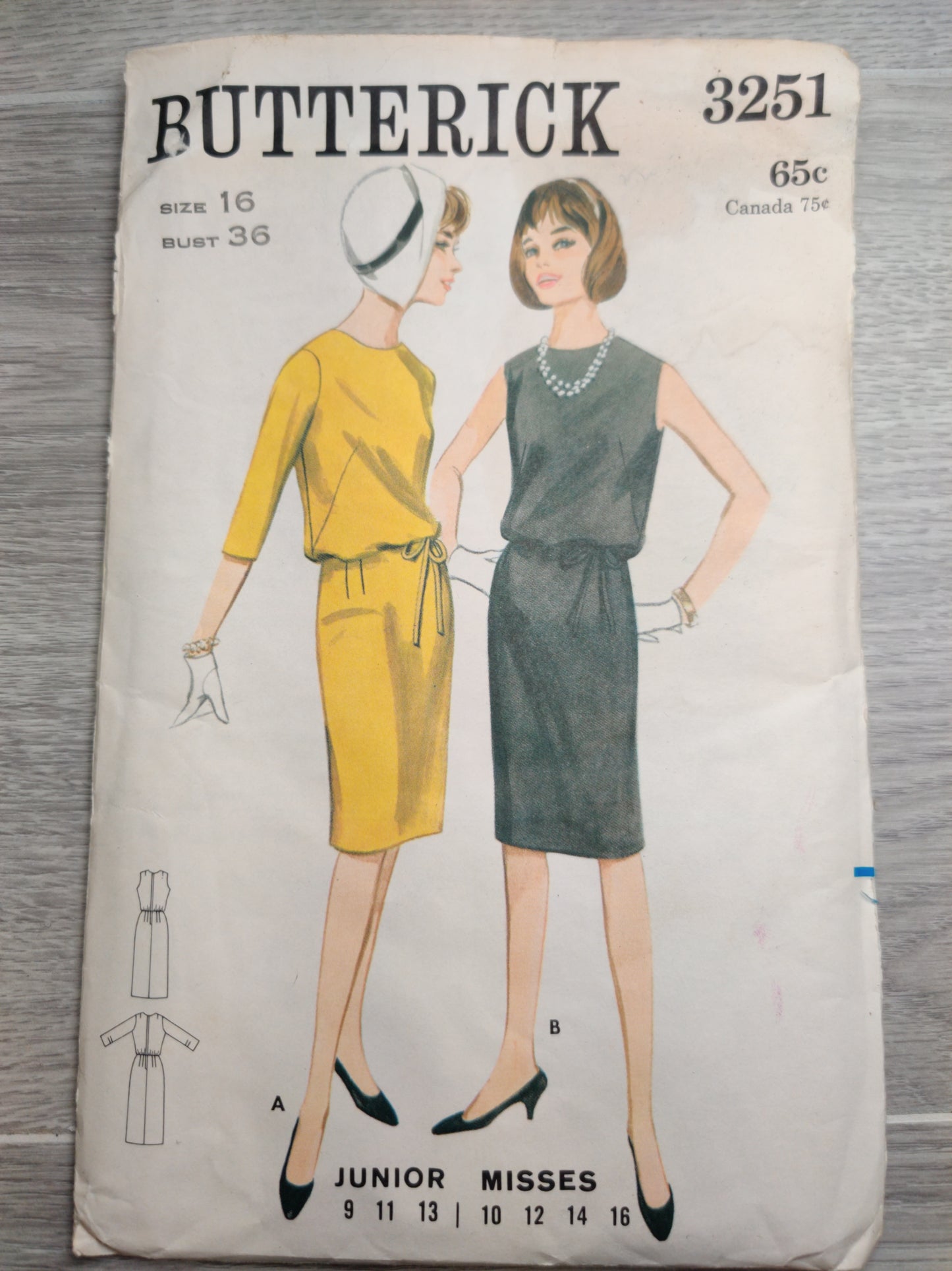 Butterick 3251 Size 16 Bust 36