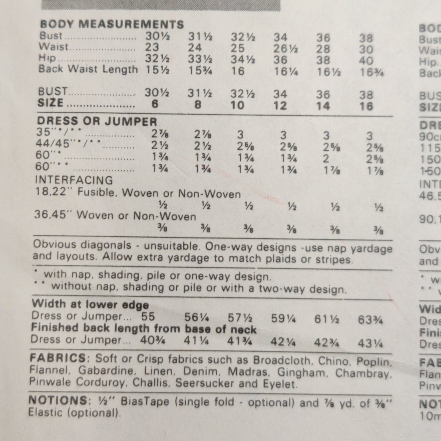 Butterick 3616 Size 12 Bust 34