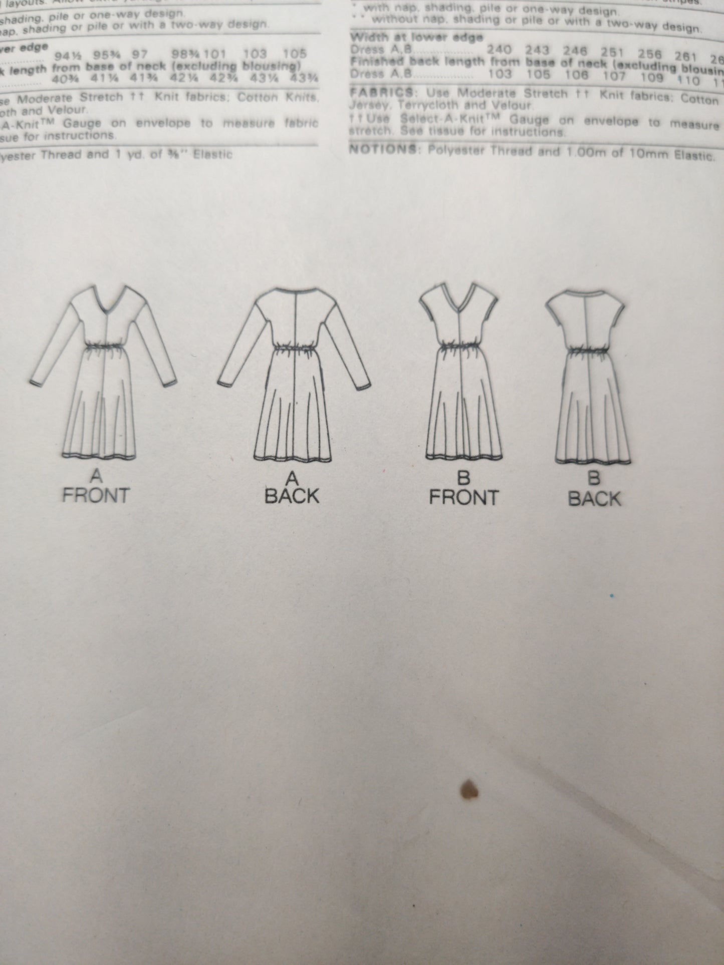 Butterick 3659 Size B 10-12- 14