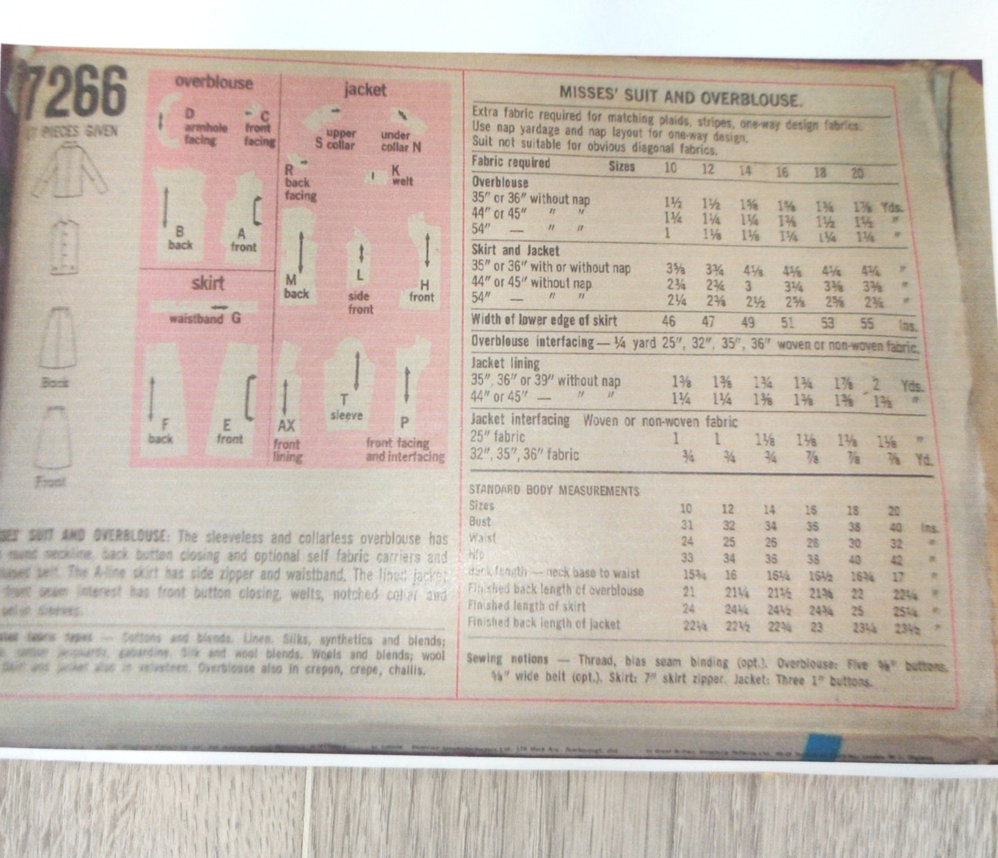 Simplicity 7266 Size 12 Vintage